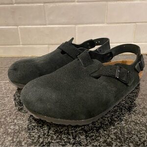 Birkenstock Black Leather Tokio Clog - Men’s 42